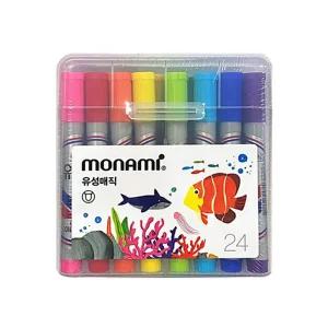 모나미 유성매직 24색 둥근닙