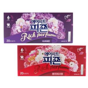 의류청정기 시트 에어스타일러시트 에어시트 피죤 20매 (미스틱레인/플라워) 의류청정기 전용