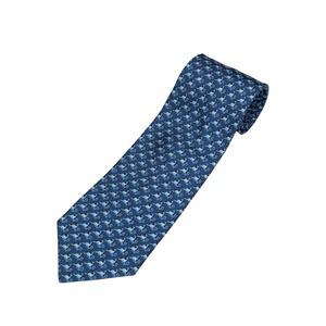 [페라가모] 고래 프린트 실크 타이 넥타이 35_0820_0757987_NAVY