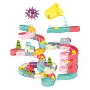 [플레이맥스] 빙글빙글 워터슬라이드 블록 72pcs / 장난감 물놀이용품