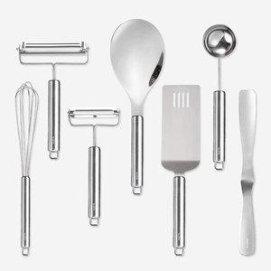 [리본제이]무디타 304 스텐 조리도구세트 키친툴 7종 세트 / 계량 서빙 스푼 뒤집개 거품기 필러 스프레더