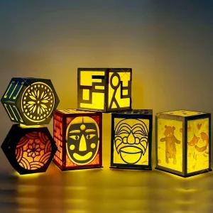 한지 공예등 만들기 무드등 간접 조명 셀프 제작 자녀 책상 나만의 공간 꾸미기 재료 미술 수업 준비물