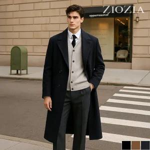 [지오지아] 솔리드 더블 롱코트 (AEB4CB1103)