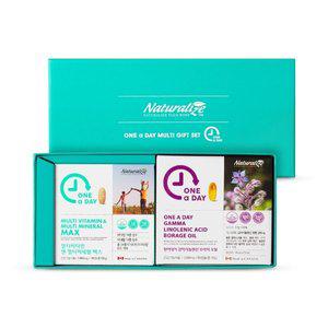 [네추럴라이즈] 원어데이 멀티비타민 + 감마리놀렌산 보라지오일 90캡슐 2개 세트 [흰 쇼핑백]