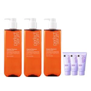 미쟝센 퍼펙트 세럼 샴푸 오리지널, 680ml, 3개 + 증정 (세럼 매직스트레이트 트리트먼트 30ml, 3개)