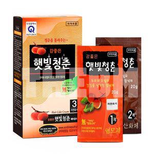 감좋은햇빛청춘염색약 새치 흰머리 자연흑색 밝은갈색