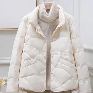 덕다운 경량 여성 겨울패딩 오리털 여자점퍼 숏패딩