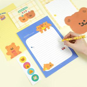 아트박스/핑크풋 핑크풋 댄싱베어 편지지 세트