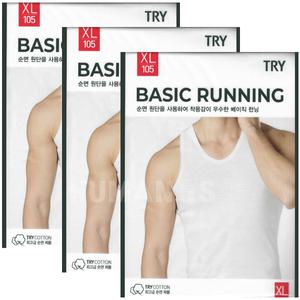 TRY순면튜브원단베이직민소매남런닝3매 TMRSB01_TMRS00A