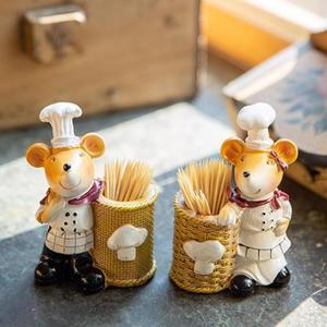 라따뚜이 주방장 이쑤시개 통 꽂이 2p 세트