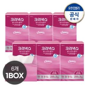 [내일도착] 실크소프트 플러스 각티슈 250매 3입X6개 총18개)