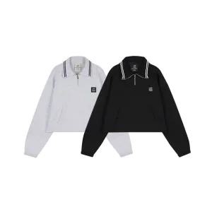 [롯데백화점]클라이드앤 여성 2컬러 바스키아 반집업 맨투맨 티셔츠 (FOATS681F)