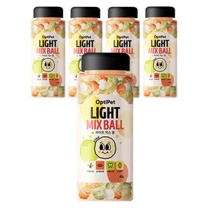 옵티펫 라이트믹스볼 저칼로리 종합 영양간식 40g, 5개