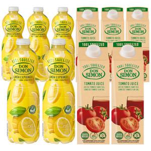 돈시몬 100% 착즙주스 레몬1L 5개+토마토1L 5개 (총10개) 