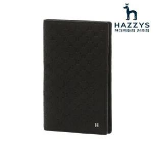 [헤지스ACC] HJWA4E822BK [KINGTON] 블랙 로고패턴 소가죽 장지갑