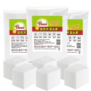렛츠클린 정전기청소포 표준형 100매3팩 (총 300매) 미세먼지 제거