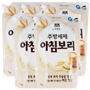 엘지생활건강 퐁퐁 아침보리 주방세제 리필 1.2L 5개