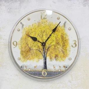 퍼블릭아트 풍수 그림 400 원형 벽시계 그림벽시계 해바라기시계 풍수벽걸이시계 금나무시계