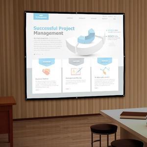 [XBI4HJK6]이동형 빔프로젝터 스크린 186x139cm 생활용품