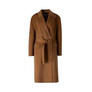 [아크네스튜디오] 여성 벨티드 더블 텍스처 코트 차콜/브라운 A90522