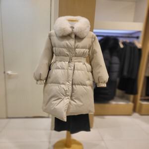 [케네스레이디](E363) 웨스트 벨티드 구스 하프 코트 EDHCMK0100