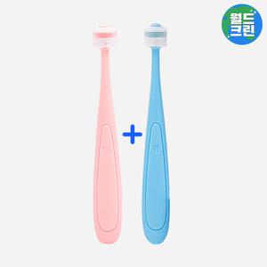 월드크린 360도 실리콘 애견 칫솔 2p 소형견 중형견 대형견 애견 치석 제거 이빨 닦기 양치