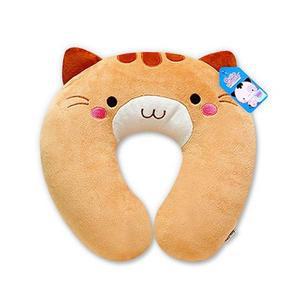 [RG30OQS2]고양이 목쿠션 브라운 침구 목베개 수면 리빙