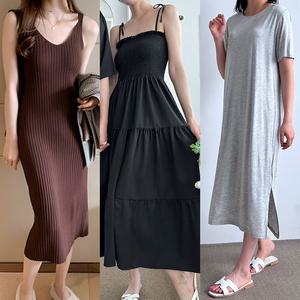 여성 원피스 롱 원피스 커플룩 비치웨어 미니 민소매 반팔 나시 썸머룩 A라인