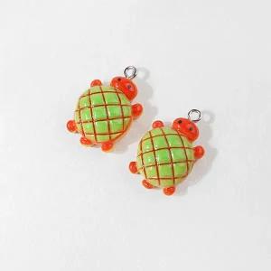 싼비즈 [6792-03]아크릴펜던트 메론빵거북이 16x22mm ,1개