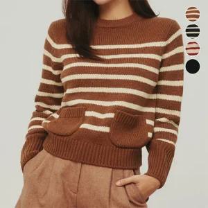 TAGME 스트라이프 포켓 니트 4종 택1