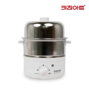 키친아트 스텐 2단 계란찜기 전기 미니 에그쿠커 호빵 찜기 계란삶는기계