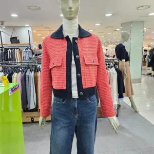 시슬리/애플아울렛/쇼어 스트라이프 카라 자켓 SAJK43361