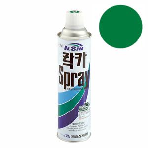 일신 락카 스프레이 뿌리는 페인트 진녹색 420ml