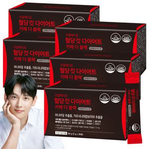 리얼메디온 혈당컷 다이어트 카페 더 블랙 5박스 아메리카노맛 설탕당류ZERO 바나바잎 가르시니아 캄보 지아 추출물 체지방감소 보조제 커피맛 혈당케어 컷타임