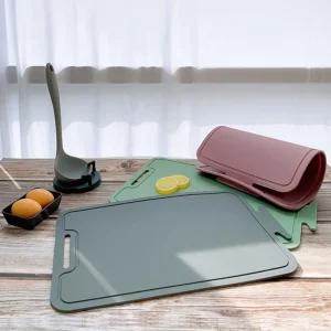 국산 실리콘 도마 대 (3색 택1)/색깔도마/어린이집도마/급식용도마/용도별도마/재료별도마/국내산도마