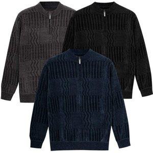 [디바옴므]겨울 기모안감 라운드 니트 반집업 티셔츠 골프 폴라