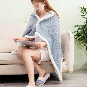 겨울 극세사 입는 무릎담요 양털 어깨 망토 사무실 골프 똑딱이 무릎 담요