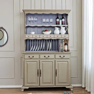 베네치안 플러스 오픈 원목장식장 그릇장 엔틱베이지