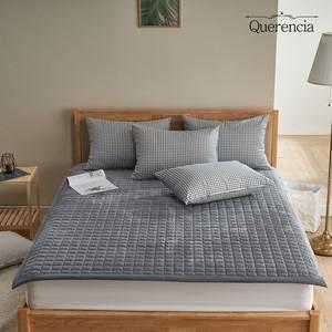 케렌시아 깅엄 체크 극세사패드 슈퍼싱글 BOI 그레이