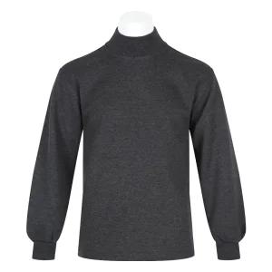 남자 겨울 보온 기모 면 반폴라 맨투맨 티셔츠 NA-TSK-Q001-차콜