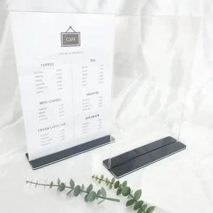 몽블르  양면 T자형 안내판 꽂이 A4 탁상용액자 메뉴 가격표 액자