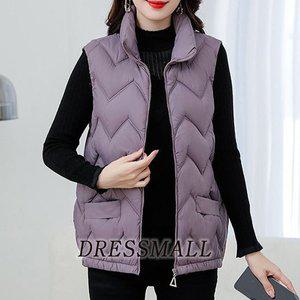 [드레스몰]W 패딩 조끼 오버핏 누빔 퀼팅 점퍼 숏패딩 겨울 드레스몰