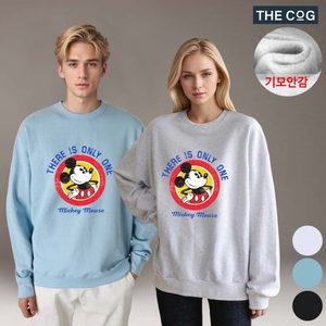 남녀공용 디즈니 원형미키 기모 맨투맨