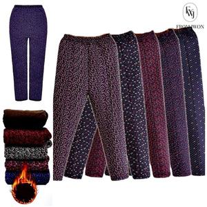 꽃무늬 몸빼 바지 겨울 촌캉스 시골 할머니 밴딩 팬츠 스판 기모 경량 김장 어르신