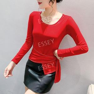 라인댄스복 큐빅 탱고 긴팔 댄스 댄스복 여성 의상 라틴 상의