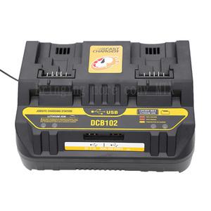 Dewalt 호환용 고속 충전 리튬 이온 배터리 충전기 DCB102 12V 14.4V 18V 20V DCB105 DCB200 이중 위치 USB