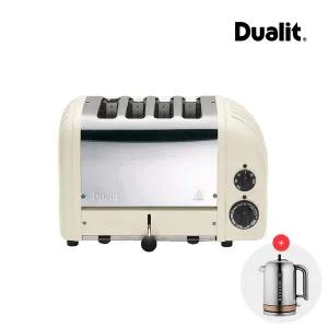 [듀얼릿][전기포트증정] 듀얼릿 핸드메이드 클래식 토스터 4구 캔버스 화이트 D4VMHA