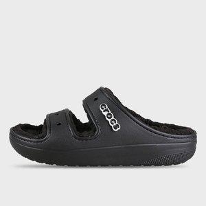 [크록스][2024 FW] 크록스 클래식 코지 여성 겨울 털슬리퍼 사무실 학교 방한 샌들 207446-060