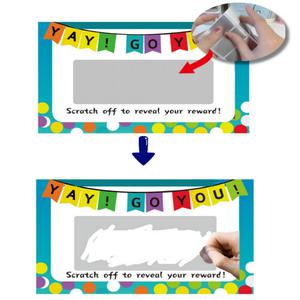 스크래치카드 스크래치 행운 스티커 복권 만들기 100세트