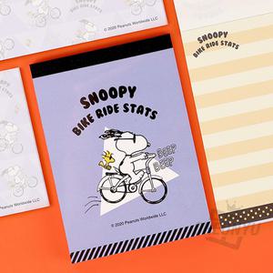 덕플러스문구 피너츠 스누피 미니 떡메모지_자전거